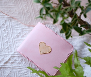 秋山手作 《薄荷》 原创手工制作头层牛皮公交卡单张多位卡包卡套