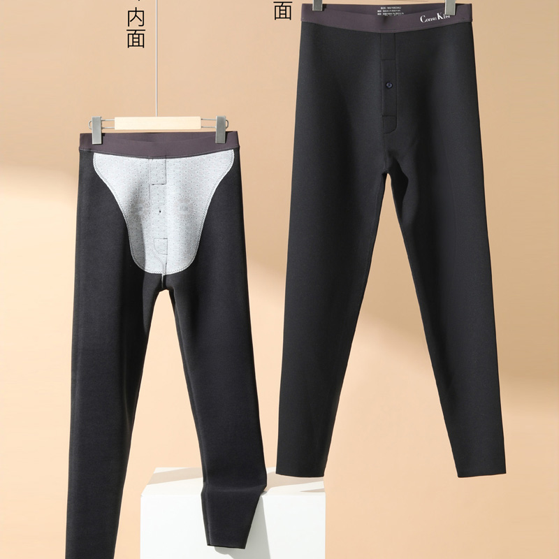 男士加绒加厚保暖裤光面厚棉裤