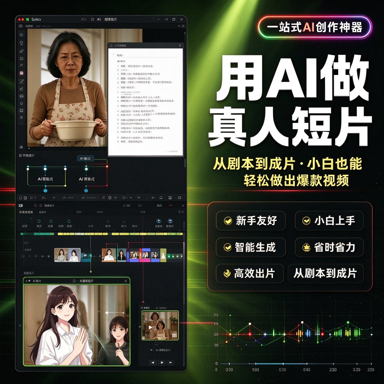 零基础 AI真人短片教学 新手快速生成优质短剧保姆级实操入门指南