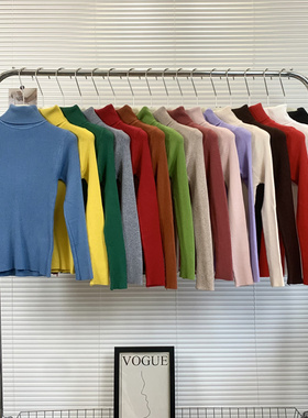 早春季慵懒高级感针织衫打底衫内搭高领毛衣外穿女装黑色爆款上衣