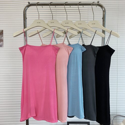 纯欲辣妹性感吊带连衣裙女夏