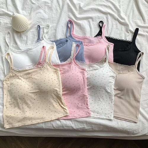外穿小碎花夏季蕾丝修身上衣甜美