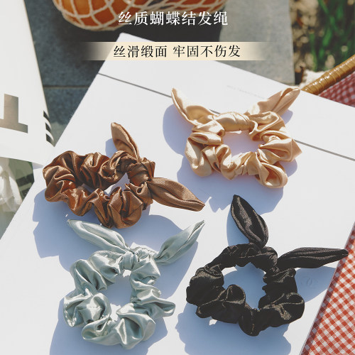 减龄少女感丝质蝴蝶结发圈2根