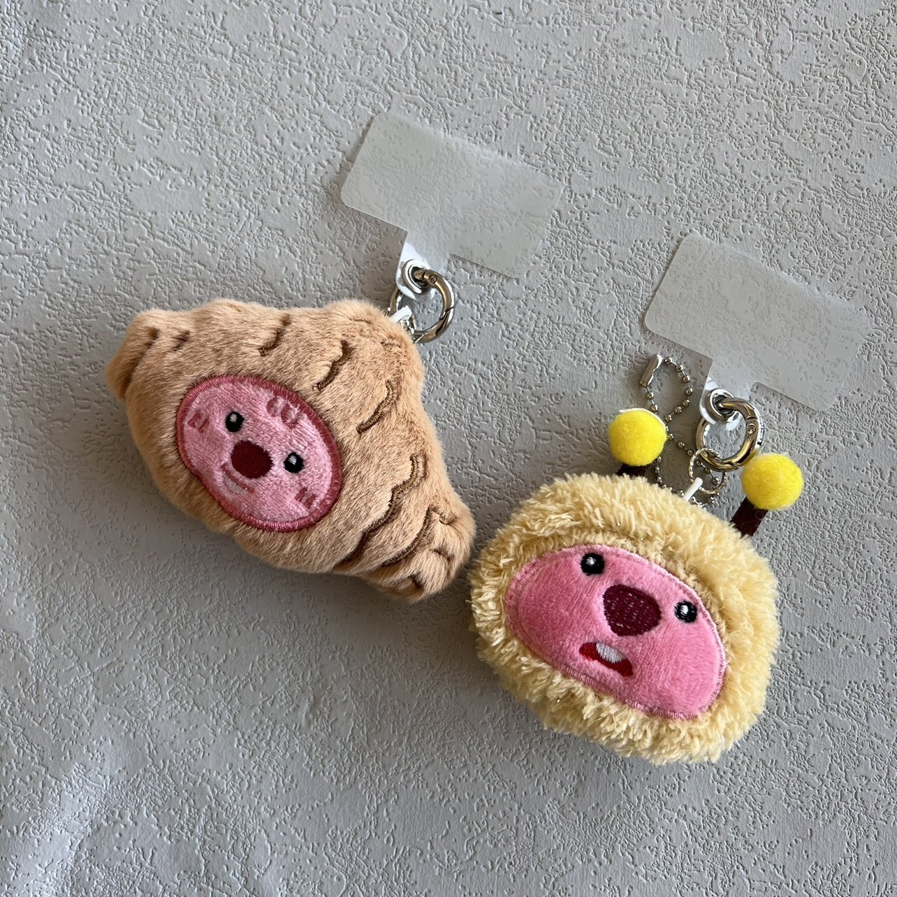 卡通可爱吱吱叫变装海狸小蜜蜂毛绒公仔手机壳垫片挂件鲷鱼烧露比