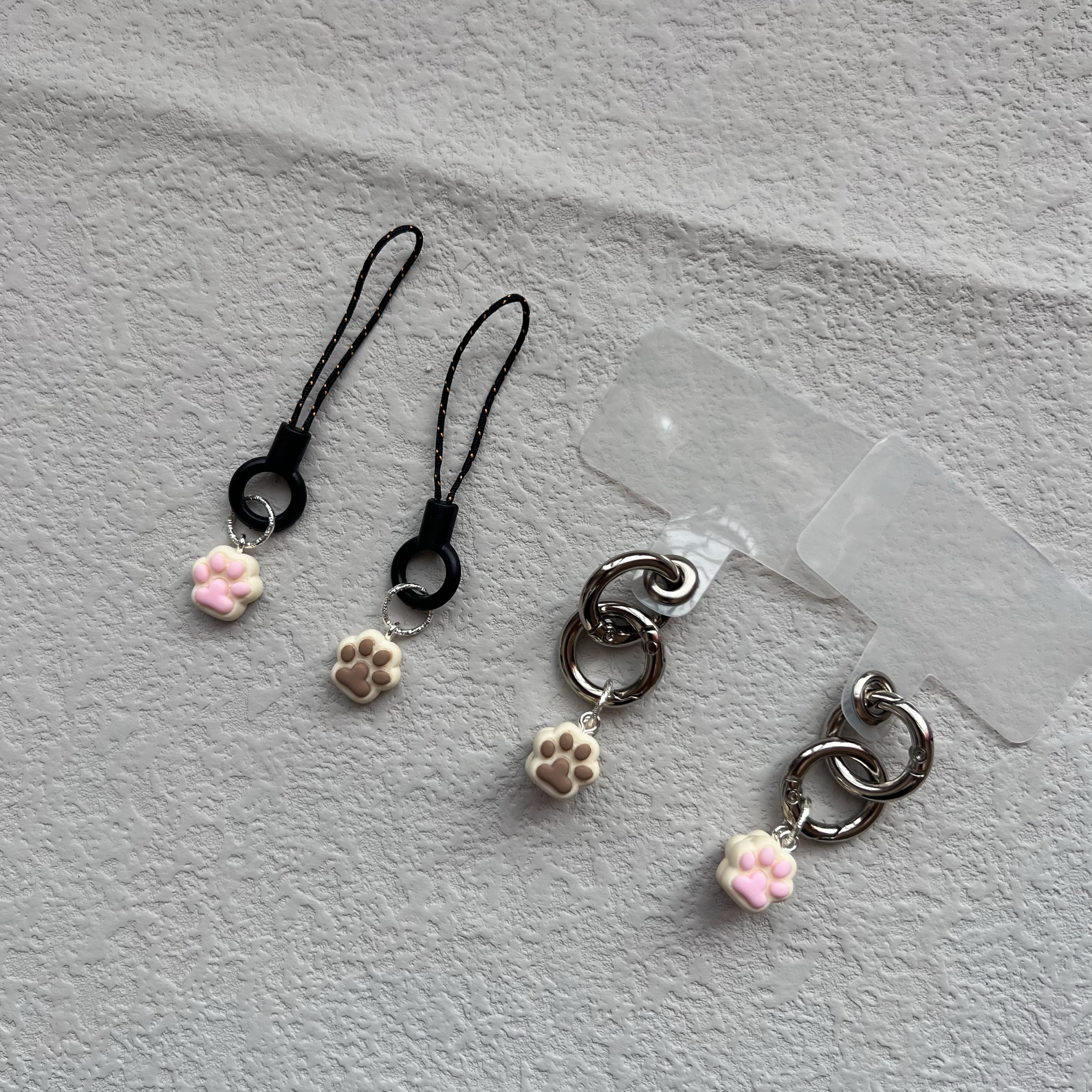 可爱少女心mini双面猫爪手机壳垫片卡片挂件AirPods挂绳u盘挂饰潮