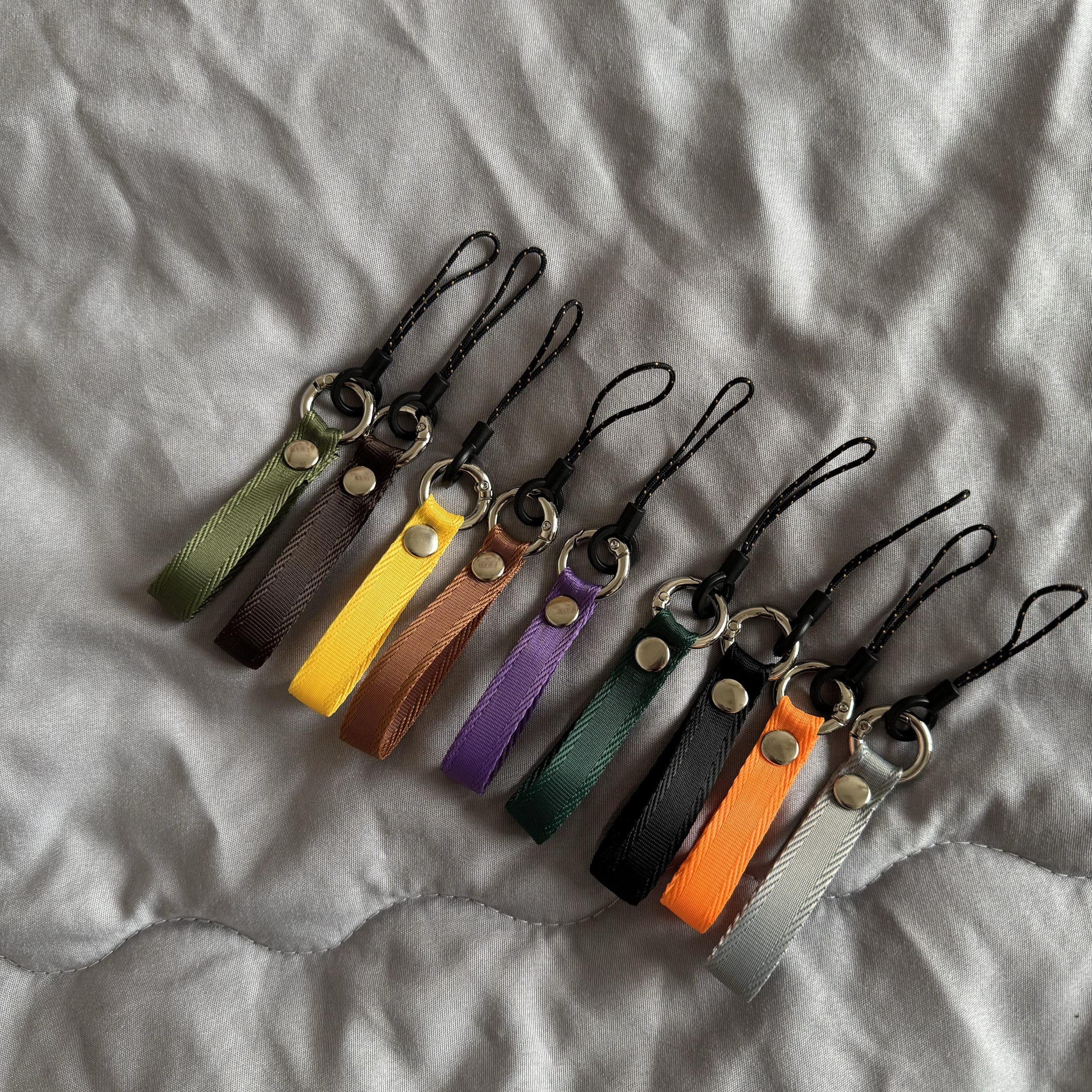 简约个性彩色织带手机壳挂绳钥匙扣挂件通用相机挂绳u盘耳机挂件