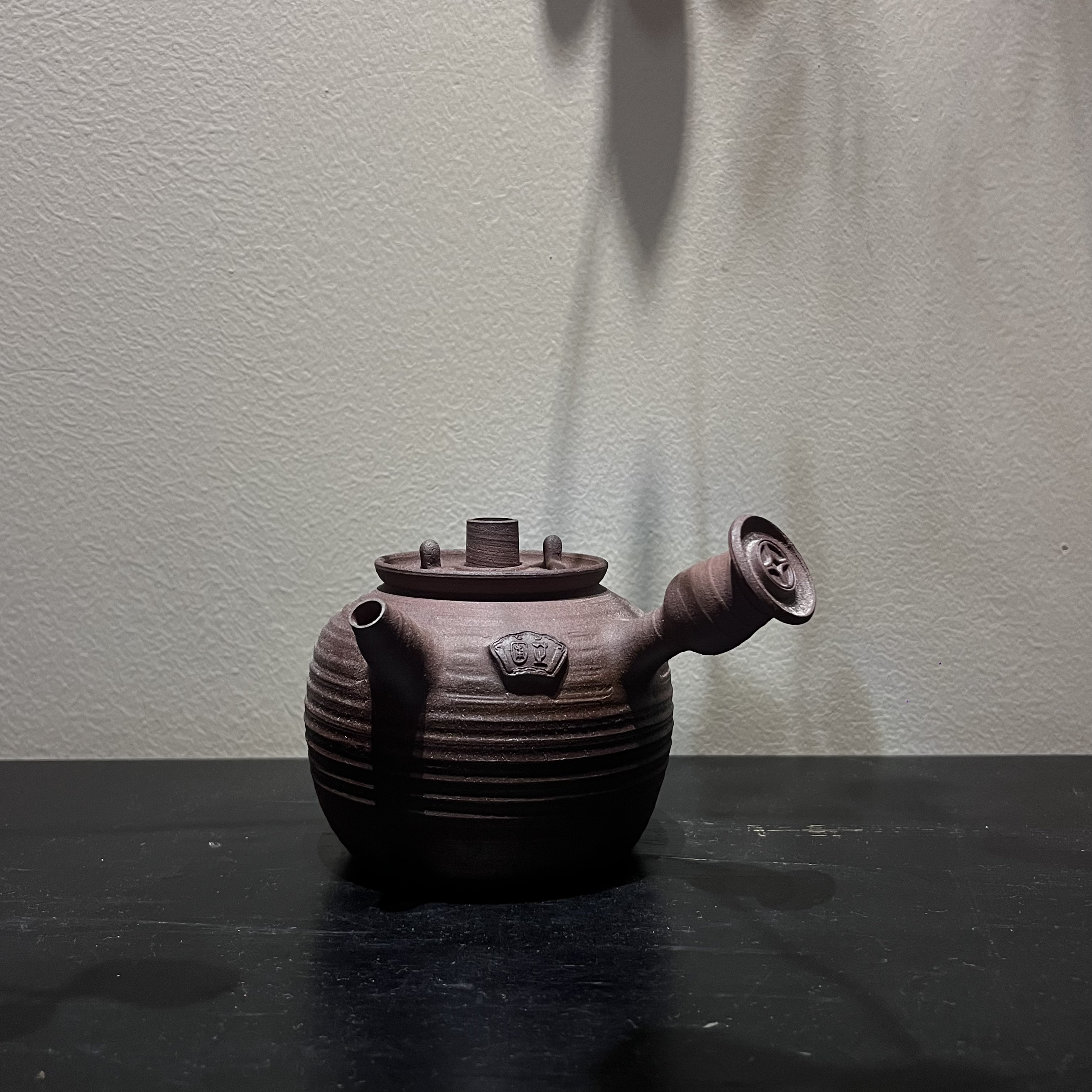 穿心砂铫壶·柴烧 叶乔洪梓训潮州手拉壶文人工夫茶器煮水壶