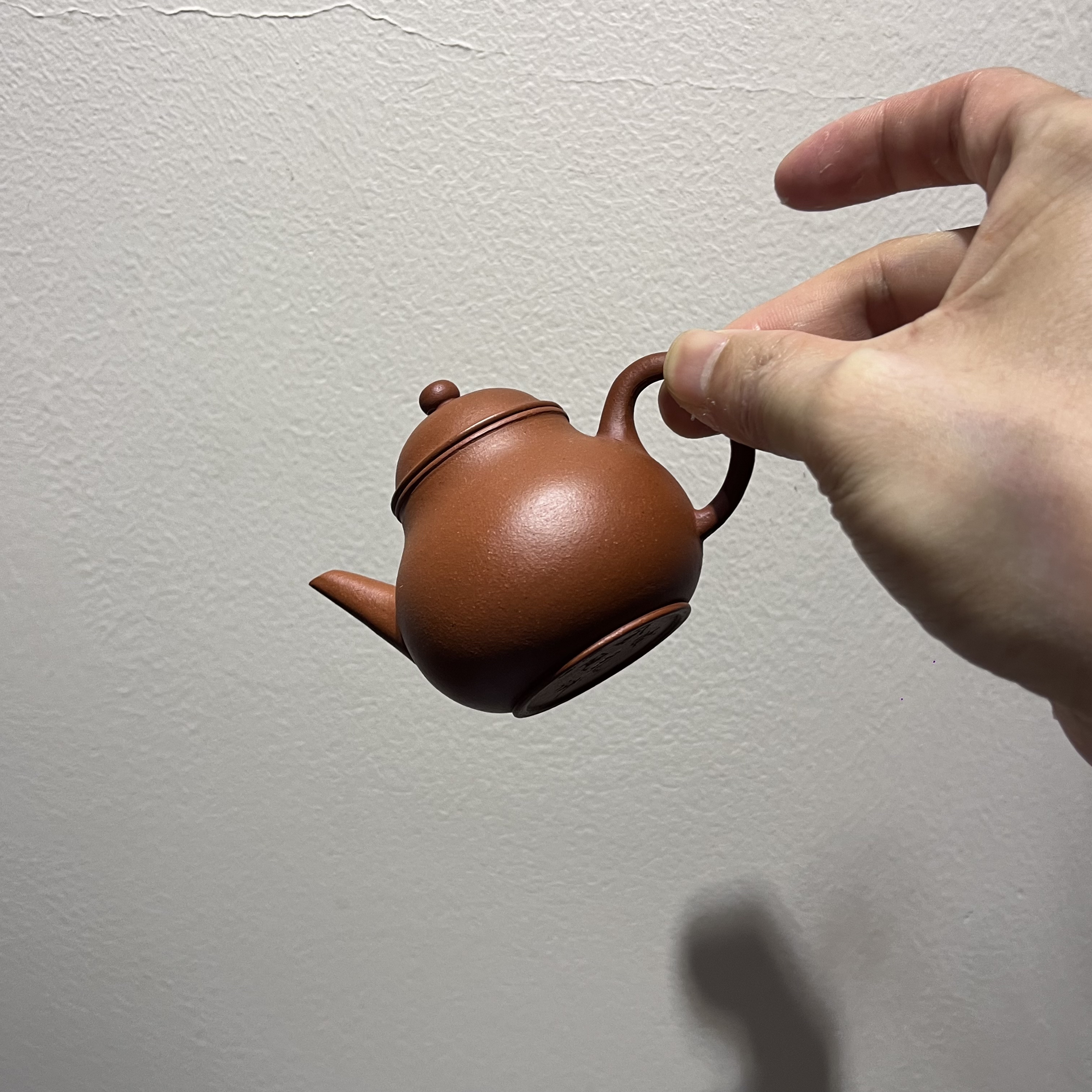 芭乐水平壶·原矿朱泥 三孔陈继湘摹古潮州手拉壶文人工夫茶器