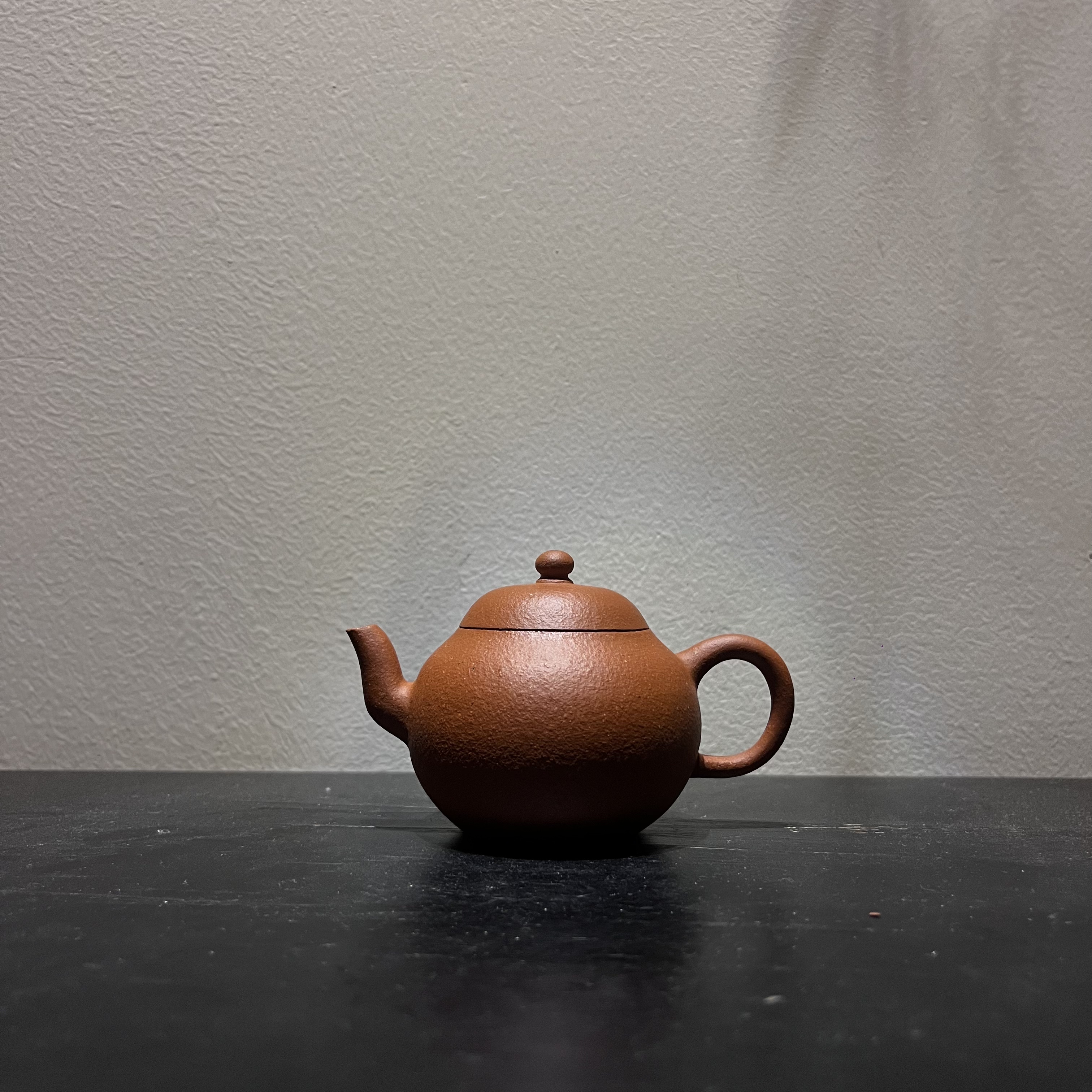 摹古梨式壶·生砂朱泥 三孔陈继湘潮州手拉壶文人工夫茶器