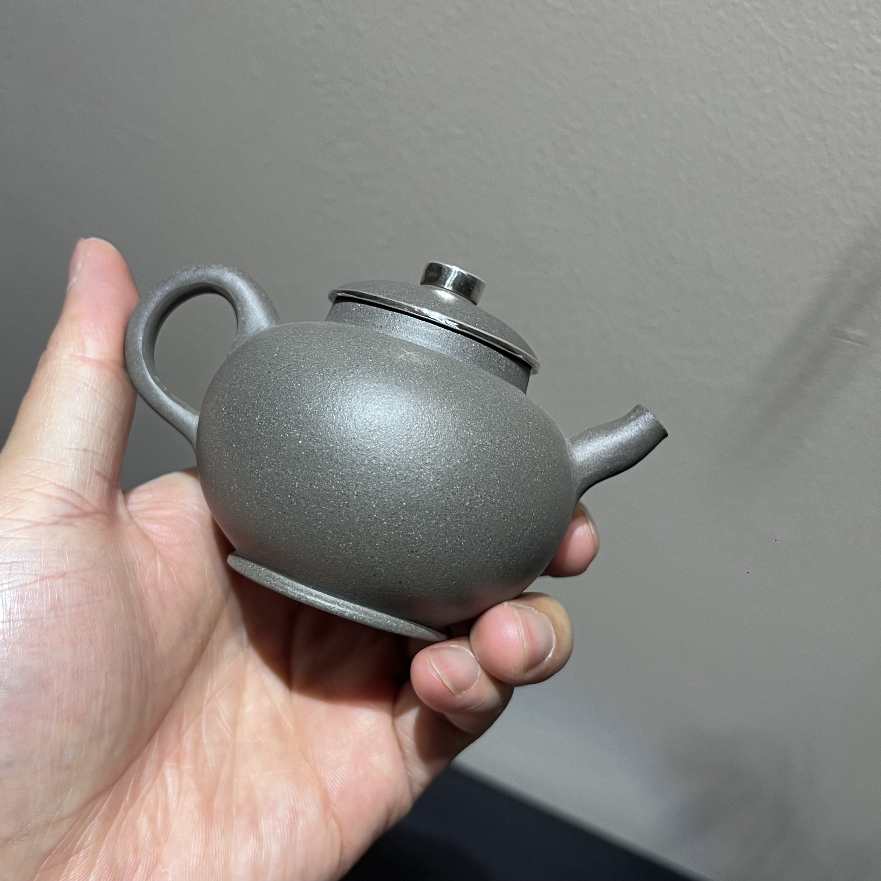 汉韵壶·天青泥 三孔陈继湘潮州手拉壶文人工夫茶器孟臣壶