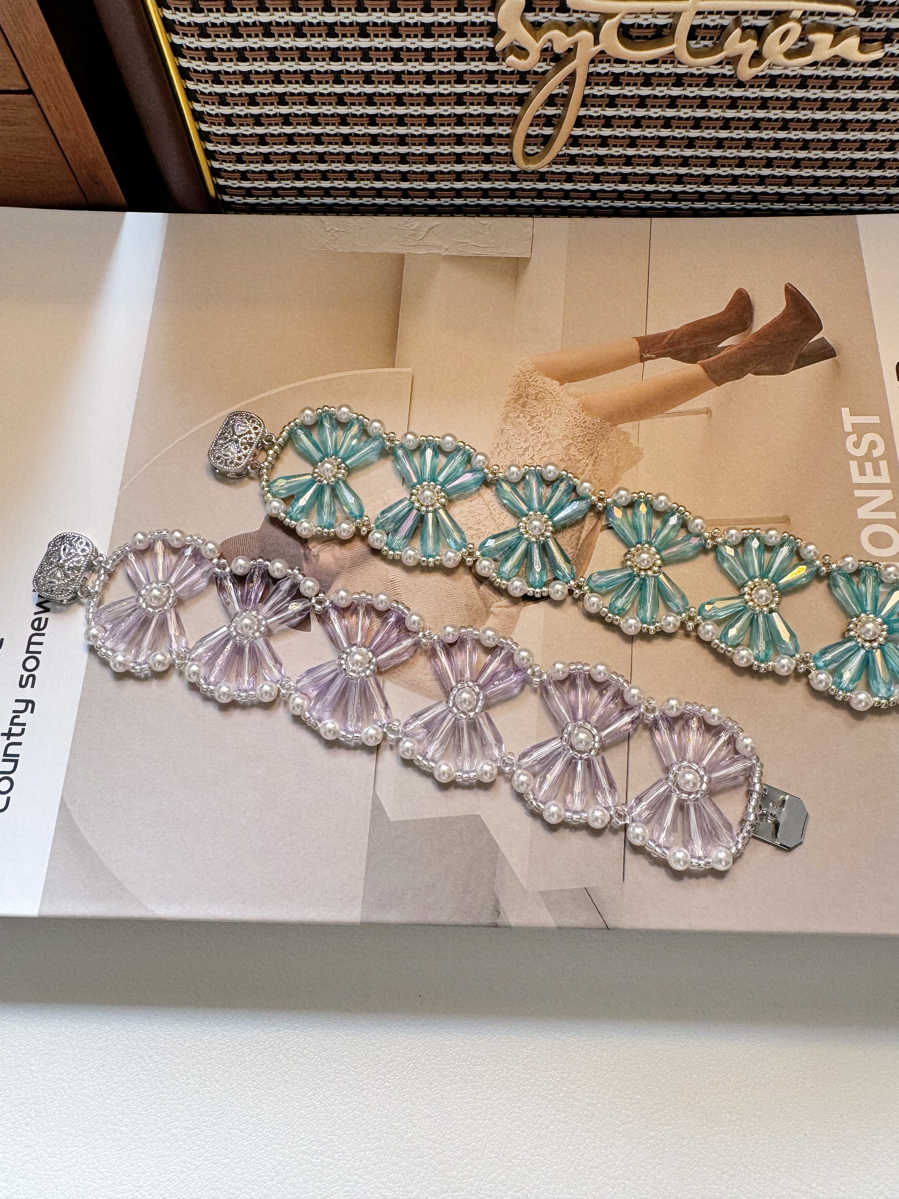 SL012•梦幻人鱼泪串珠手链diy手链（材料包&成品）