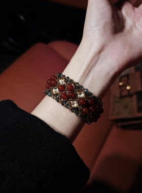 SL073•奢华复古宫廷风串珠手链纯手工手镯（材料包&成品）