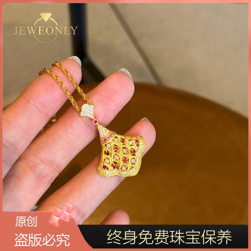 Jeweonly珠宝-小裙子15.15g 官方黄金套链足金999 配证书支持复检