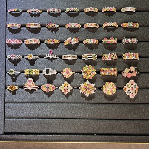 日常百搭天然碧玺S925纯银镶嵌女