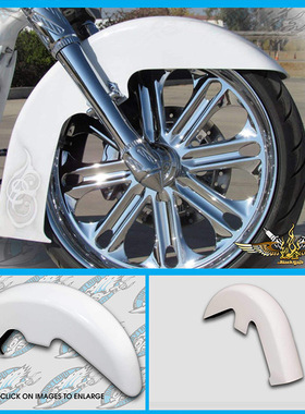 黑金定制哈雷改装旅行路王滑翔21/23/26/30寸大轮毂前泥瓦bagger