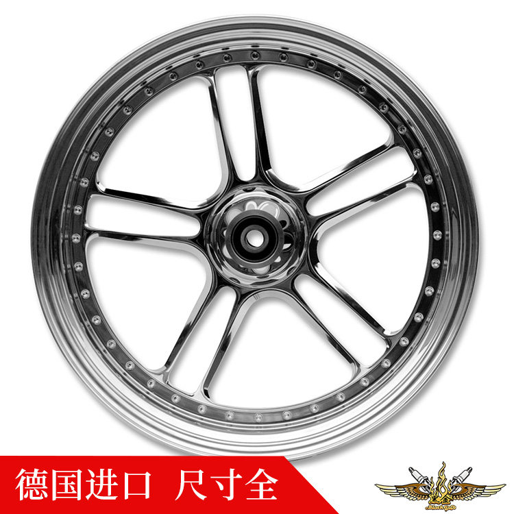 黑金定制哈雷改装软尾运动883 1200戴纳德国进口锻造轮毂宽胎轮圈