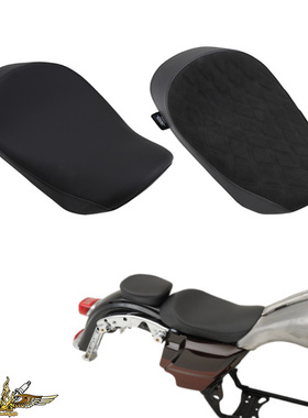 黑金定制哈雷改装08后旅行滑翔路王bagger延伸油箱用单人坐垫座椅