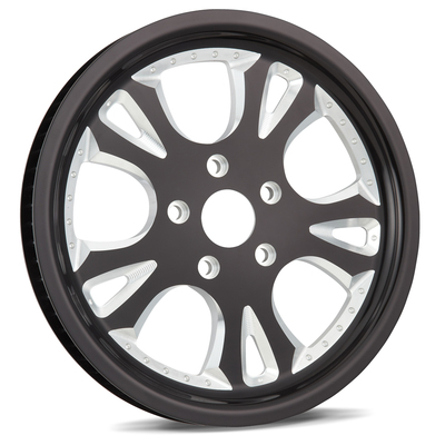 哈雷改装皮带轮 cnc一体切削  bobber chopper bagger 匪帮改装