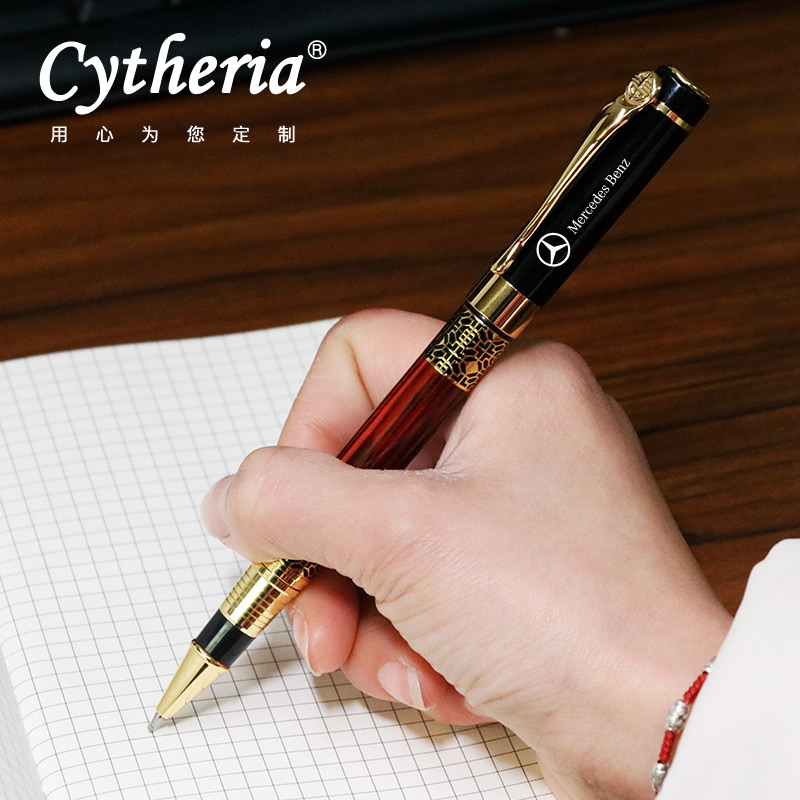 古风黑色广告赠品定制刻字签名笔