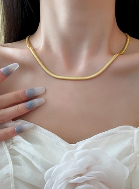 小众设计项链女锁骨链ins冷淡风裸链网红潮蛇骨链简约时尚百搭潮