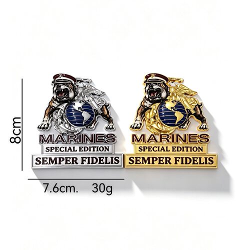 MarinesCorpsMetalCarEmblemBadg