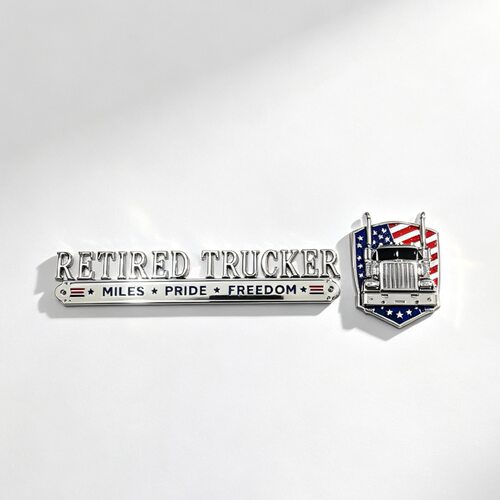RetiredtruckerCarEmblemBadge退