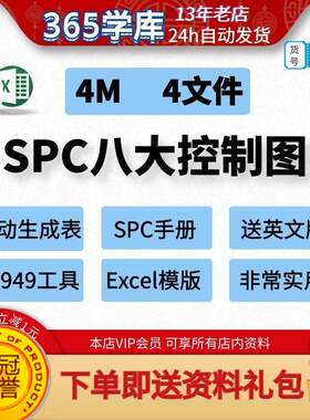 SPC八大控制图自动生成表 生产统计过程控制手册TS16949质量工具