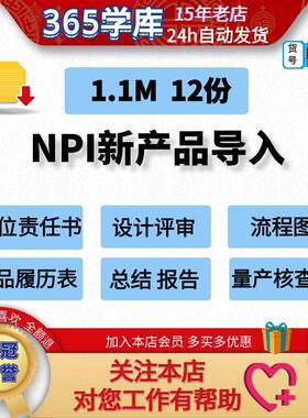 NPI新产品导入工程师体系文件资料模版岗位责任总结报告流程设计