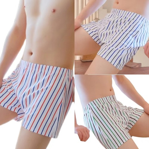 宽松透气夏季纯棉条纹男士阿罗裤