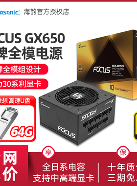 海韵focus电源GX650W 750w 850w 1000w GX750/850全模组电源PX850