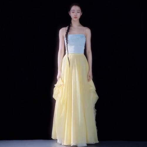 浮生万千瑶瑶老师同款太阳大摆裙