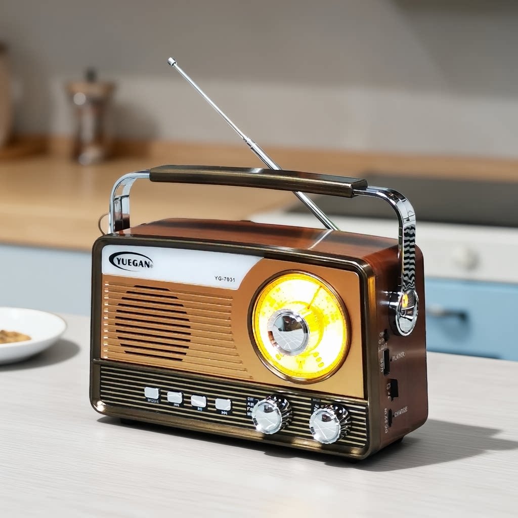 出日韩立体声双声道收音机调频中波短波蓝牙音箱插卡音响