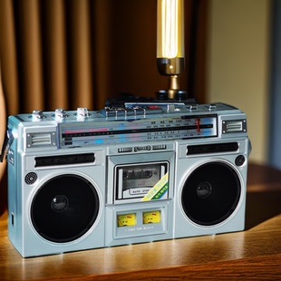 可充电双声道立体声4喇叭磁带机录音机收录机蓝牙音箱插卡收音机