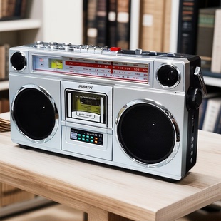 全新充电式立体声双声道收音机收录机磁带机大功率4喇叭蓝牙插卡