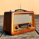 蓝牙音箱插卡充电怀久木制 出欧美台式 收音机全波复古老人老式