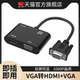 vga分配器一分二分屏器监控视频电脑hdmi转vga转换器主机显示器