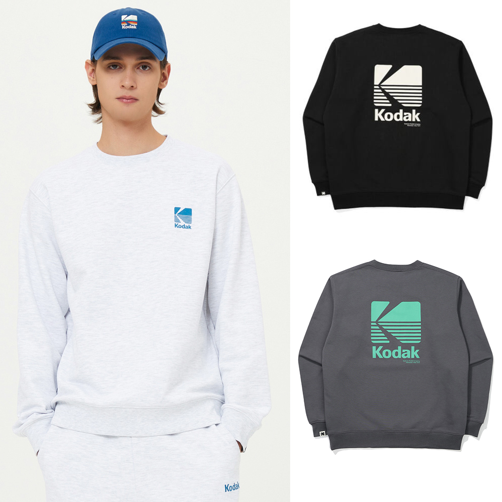 Kodak新款25FW男女款潮牌上衣秋冬基础长袖圆领纯棉卫衣套头衫
