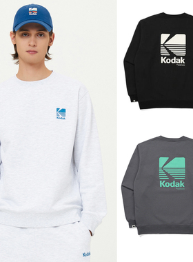 Kodak新款25FW男女款潮牌上衣秋冬基础长袖圆领纯棉卫衣套头衫