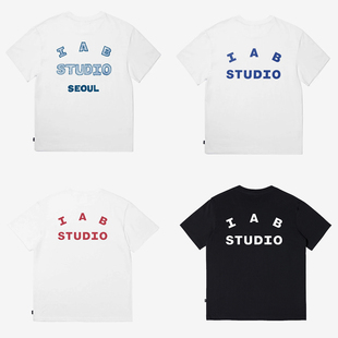 基础百搭男女同款 STUDI潮牌短袖 IAB 小众圆领T恤 SEOU