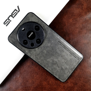 适用华为mate60Pro手机壳新款mate60pro保护套真皮商务皮质皮套mate60pro+保护壳简约男款高档素皮防摔全包