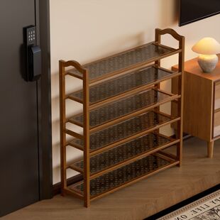 鞋 柜 架子门口多层家用入户门整理收纳架印花轻奢平板置物简易小鞋