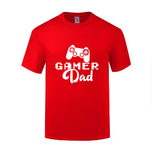 Gamer 搞笑创意短袖 Gaming 父亲节生日礼物 圆领棉T恤男宽松 Dad