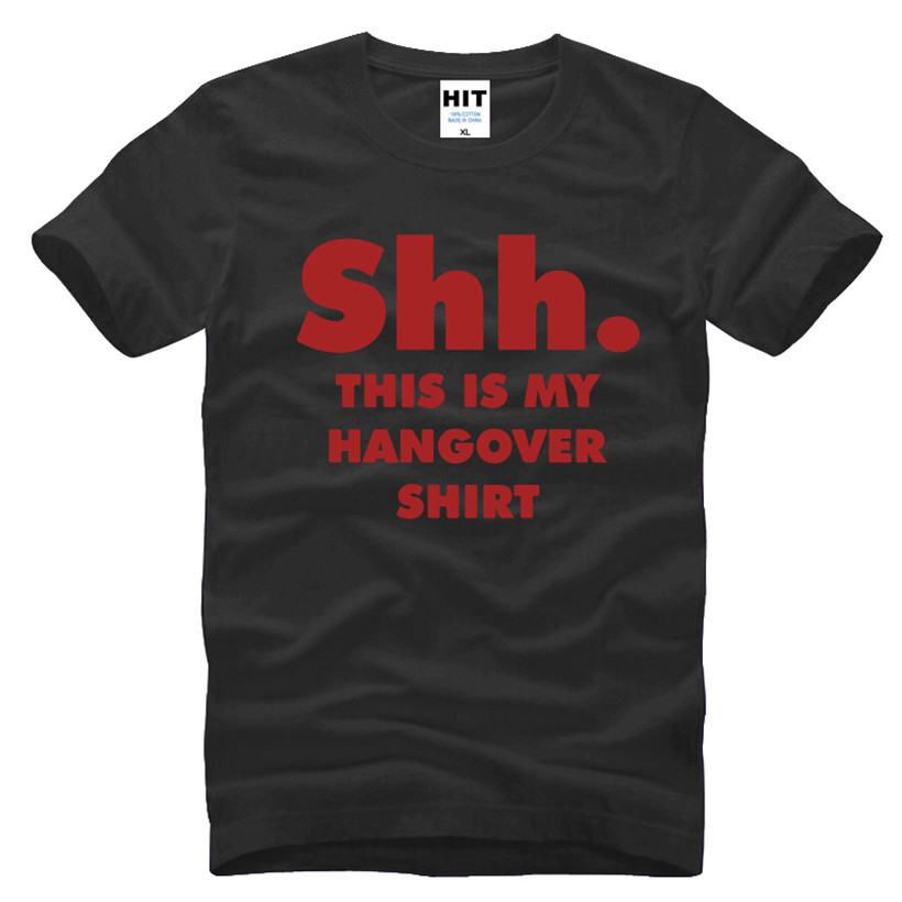 2018新款男式短袖T恤 This is My Hangover Shirt 字母 搞笑 创意