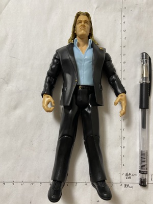 Wwe1王大锤驸马爷3H摔跤人偶Triple HHH黑西服 jakks关节可动玩具