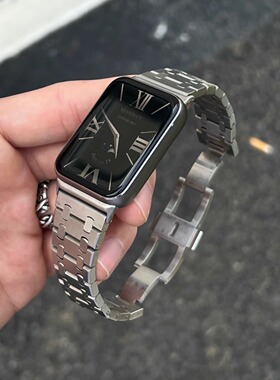 AP不锈钢腕带适用小米手环9pro手表表带8pro红米watch5/4金属男女