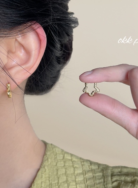 okk pine 日常通勤款~小巧简约轻奢风五角星迷你耳扣沈月同款耳饰