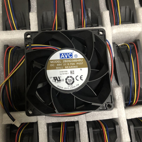 全新AVC 2B09238B48U P037 9038 48V 0.70A 9CM 4线变频器风扇
