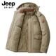 多袋工装 JEEP吉普冬季 棉衣加厚加绒保暖男士 棉服防风防水冬天棉袄