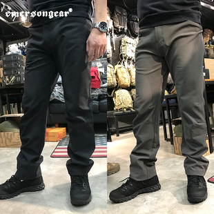 爱默生猞猁加绒高弹软壳裤秋冬户外防风防水登山冲锋加厚抓绒长裤