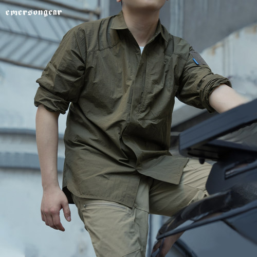 户外轻量化战术衬衫男爱默生鼯鼠透气防泼水外套户外徒步快开衬衣